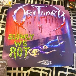 24” x 24” Obituary Poster Slowly We rot Death Metal OSDM